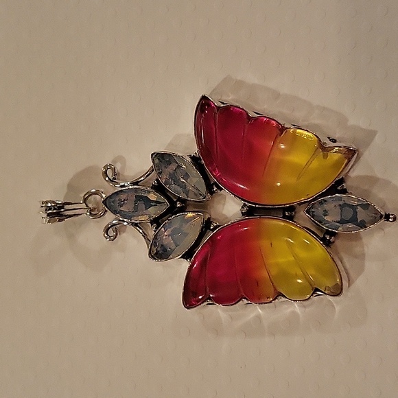 Opalite & Bi-Color Tourmaline Pendant - Picture 3 of 5